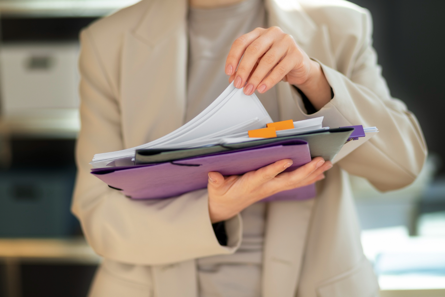 UK visit visa advisor checking travel papers before filing